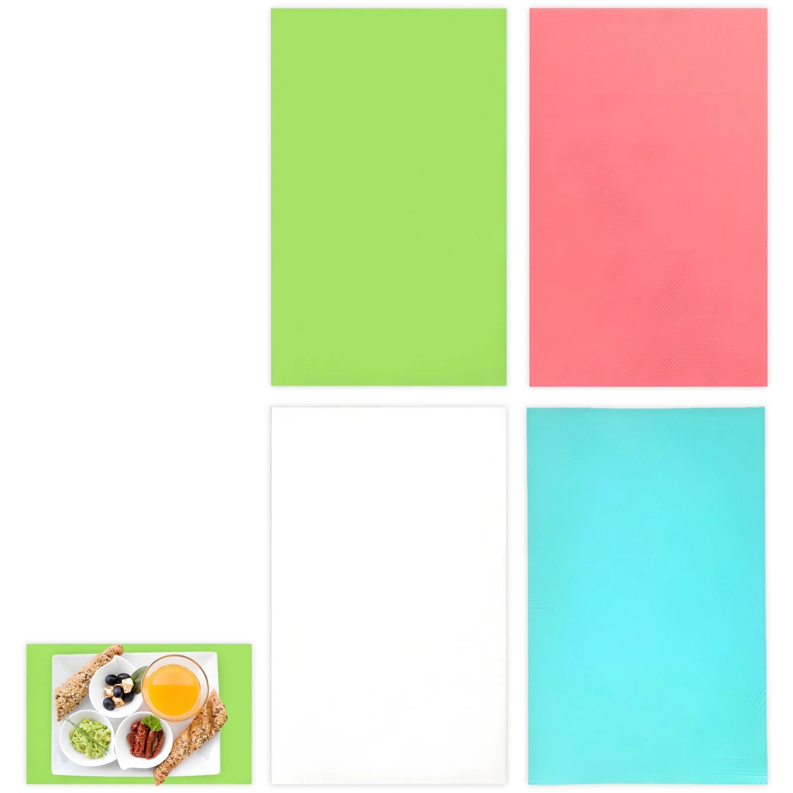 4 Pcs Fridge Shelf Liner, Waterproof Antibacterial Fridge Mats, Refrigerator Pad, Non-Slip, Washable, DIY, for Refrigerator Cupboard Drawer, 45×29cm