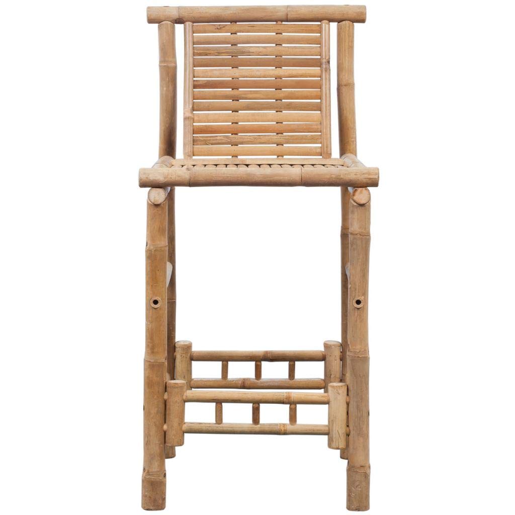 vidaXL Tabourets de Bar Lot de 2 Bambou