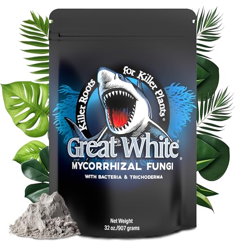 Great White Mycorrhizal Fungi, Beneficial Bacteria for Plant Growth, Root Stimulator, Concentrated 3-in-1 Formula by Plant Success - Best Root Stimulators