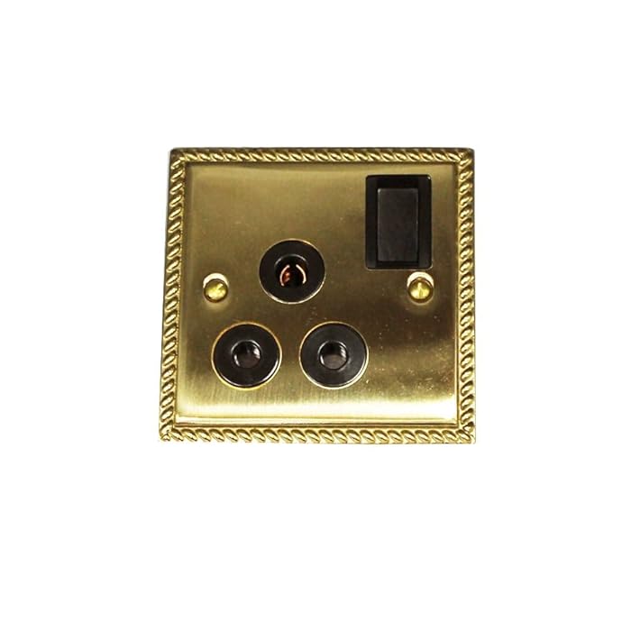 Buy Heritage Brass 15A 3 Pin Switch Socket, Classic Polished