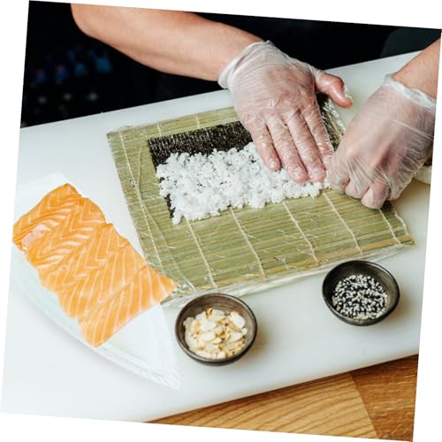 Plato para sushi de acrílico con compartimento para hielo 39x19x5cm miniatura 5