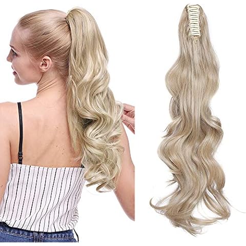 Silk-co 24inch Claw on Ponytail Hair Extensions Cover