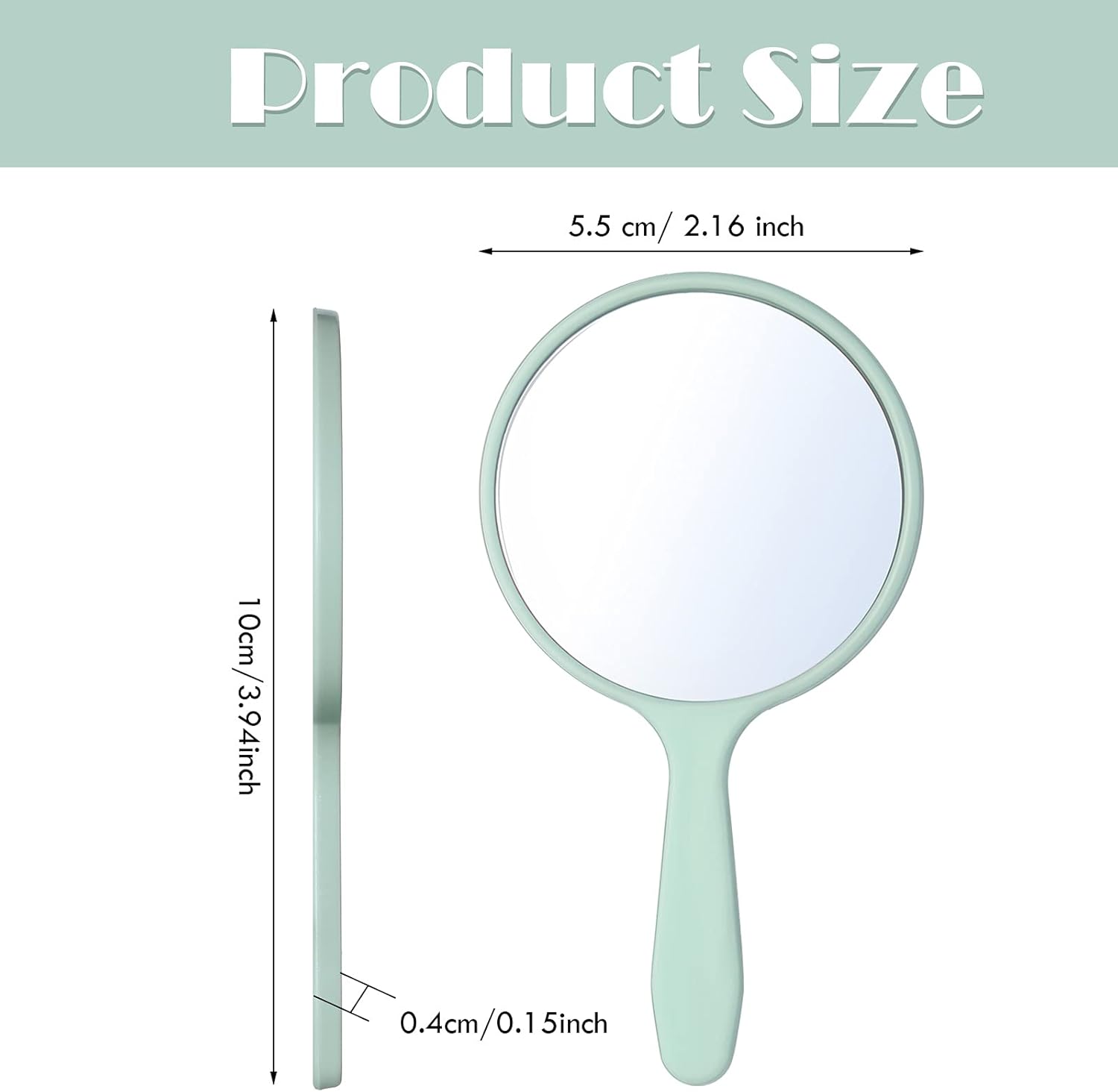 25 Pieces Handheld Hand Mirror Small Mirror Compact Portable Round Mirror Travel Makeup Mirror for Women Girls Travel Camping Daily Use, 5 Colors: Kitchen & Dining