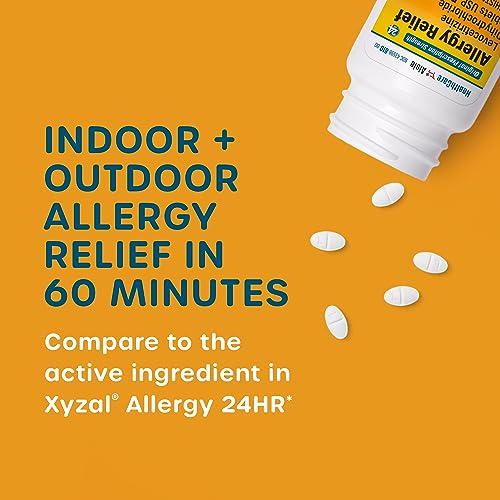 HealthCareAisle Allergy Relief - Levocetirizine Dihydrochloride Tablets USP, 5 mg, 160 Tablets, Original Prescription Strength Allergy Medication, 24-Hour Relief, 80 Count (Pack of 2) - Thumbnail 2