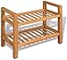 qazxsw Massiver Eichenholz Schuhregal mit 2 Regalen 49 5x27x40cm Footwear Organizer Schuhablagebank
