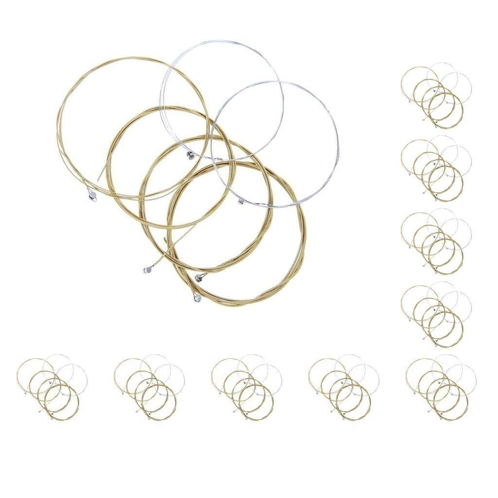 Set di 10 corde di ricambio per chitarra acustica, 6 pezzi, 86 cm, 011-052
