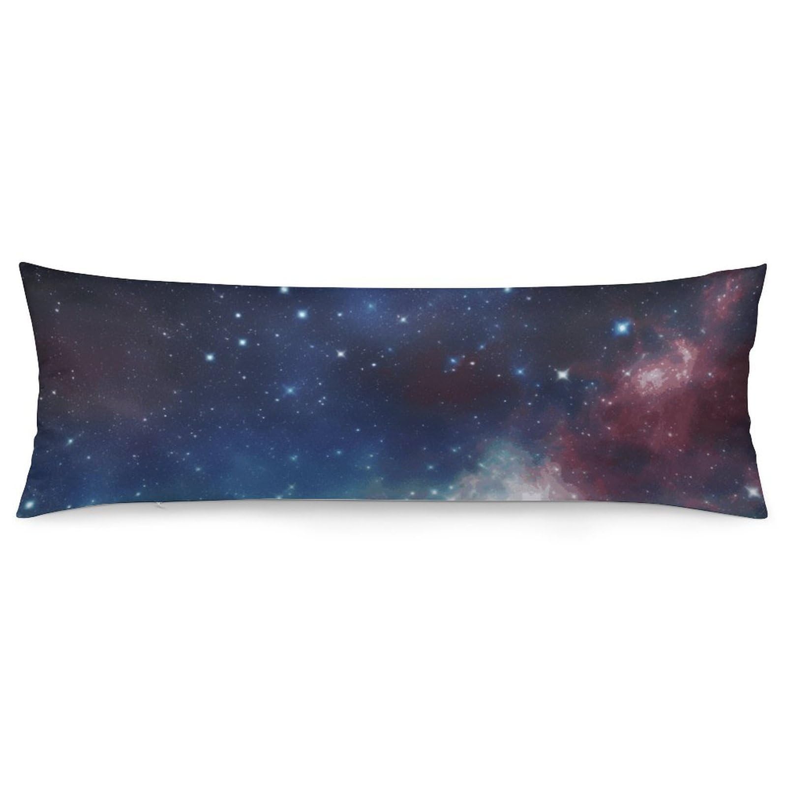2 Pack Pillow Cases for Hair and Skin, Soft Breathable Pillow Case Covers with Hidden Zipper, Night Sky Outer Space Pillowcase 20"x54" Pillow Covers for Sleeping Gift