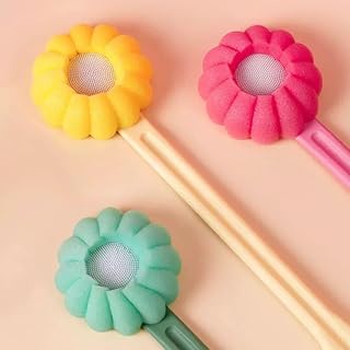 وسادة الزهور الناعمة (ليفة وردية سفنجية + كليننج باد) تضيف لمسة رائعة مع متعة الاستحمام. - من جينيريك