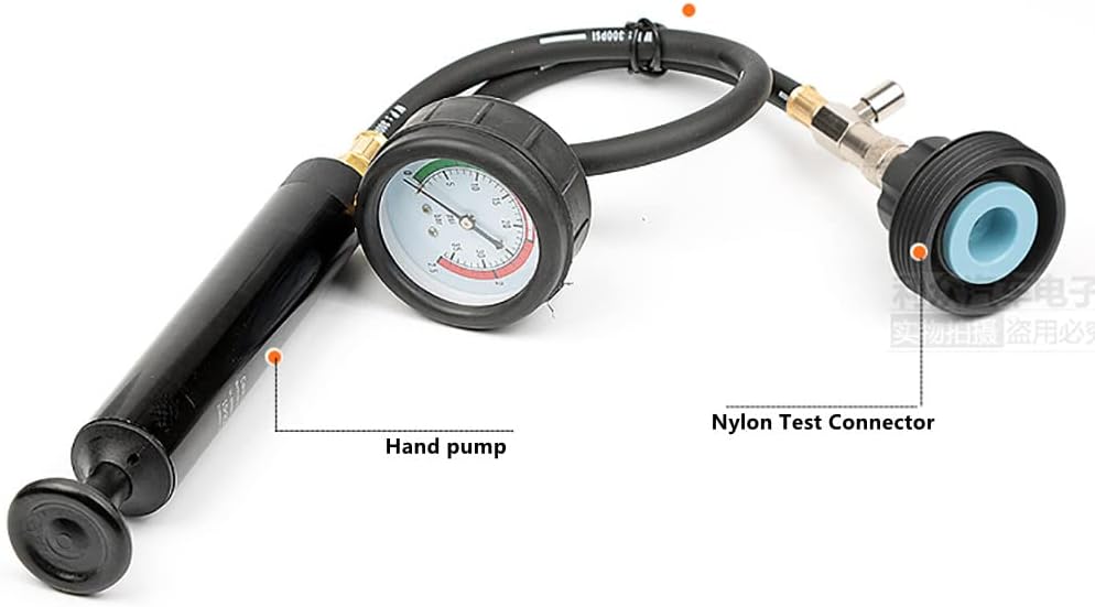 28Pcs Universal Radiator Pressure Gauge Pressure Tester Vacuum Type Cooling System Test Detector Kits Leak Detector