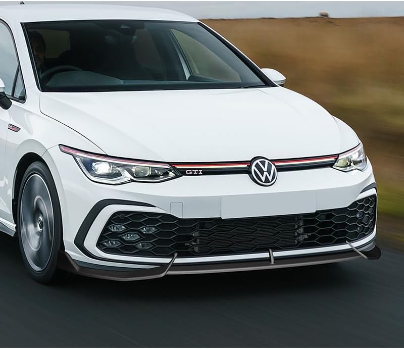 3pcs Front Bumper Lip Spoiler Body Kit Compatible with 2021-2024 Volkswagen VW Golf GTI MK 2022 2023 (Matt Black)