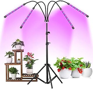 LEBANDWIT Grow Light Plant Light with Stand, Full Spectrum LED Grow Light for Indoor Plants 10 Dimmable Level 3 Switch Models Auto On/Off 6-9-12H Timer