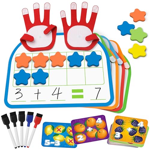 Coogam Montessori mathematisch gesteuerte numerische Zählblöcke, magnetische Zehn Plus Minusübungsplatten, geeignet für Bildungs-Lernspielzeug für die 1. bis 3. Klasse