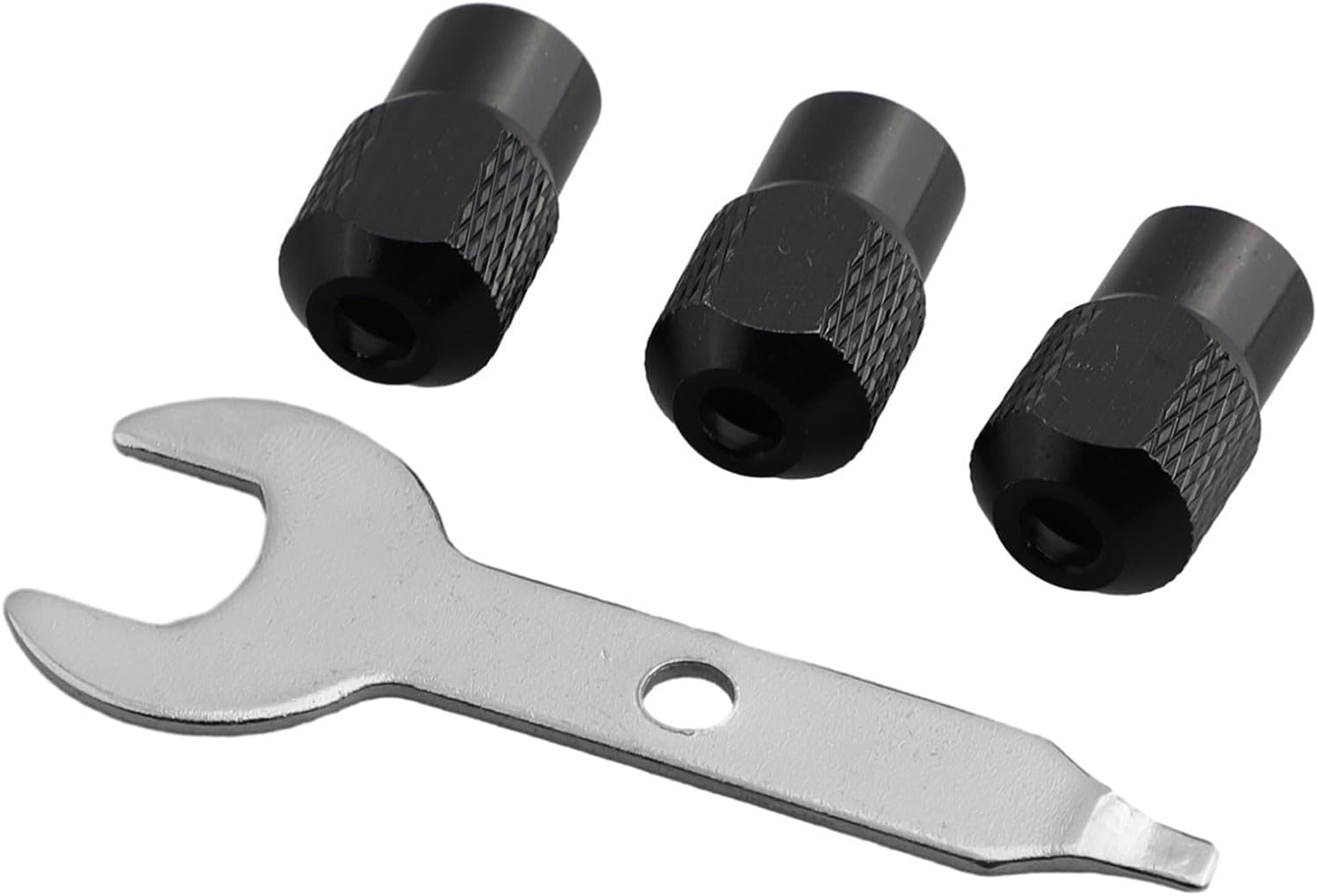 Threaded Chuck Nut Set for Rotary Tools 8x0 75mm Thread, Made of Strong Metal, Wrench