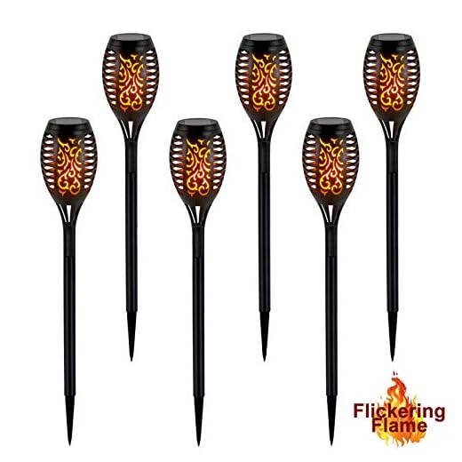 Solar Lights Outdoor Pathway, Mini Solar Powered Outdoor Garden Path Torch Stake Lights for Landscape Patio Walkway Yard Driveway