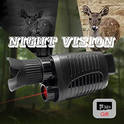 Gogle noktowizyjne na podczerwień 1080P HD monokularowy teleskop noktowizyjny do polowania obraz kempingowy i nagrywanie wideo w ciemności(Add card reader)