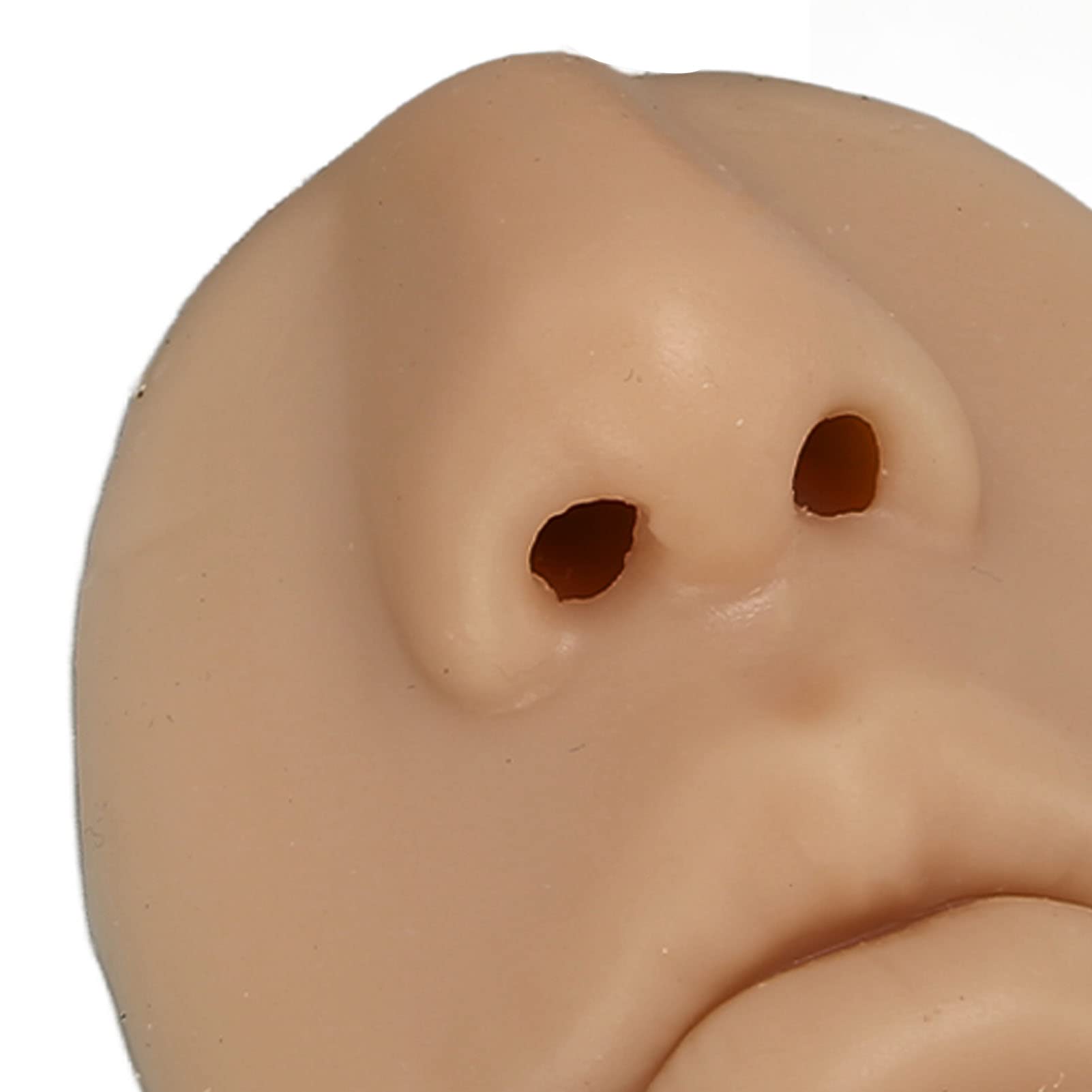 Pierced Ear Model, Display Nose Model Elastic Silicone Portable (Dark Skin Tone)