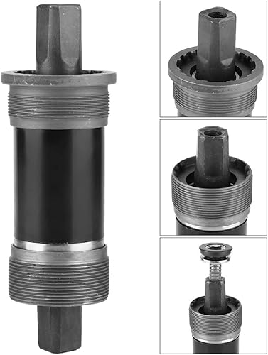 Miniatura 2 de VGEBY Soporte inferior eje de manivela de agujero cuadrado, eje central de montaña media de bicicleta para manivela de husillo cónico cuadrada (68 x