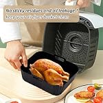 Silicone Air Fryer Liners for TFAL and Philips Dual Basket 5.2L/3.1L, Reusable Accessories for T-fal Dual Easy Fry XL 8.7Qt, Airfryer Liners Accessories