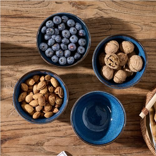 Ceramicbowlssetof445embossmentdesignporcelainsoupcerealricebowlsforkitchen118flozsmallbowlsetforentertainingdinnerhousewarminggiftideablue Urban Country Home Decor Ceramic bowls set of 4 45 embossment design porcelain soupcerealrice bowls for kitchen 118 fl oz small bowl set for entertaining dinner housewarming gift idea blue urban country home decor