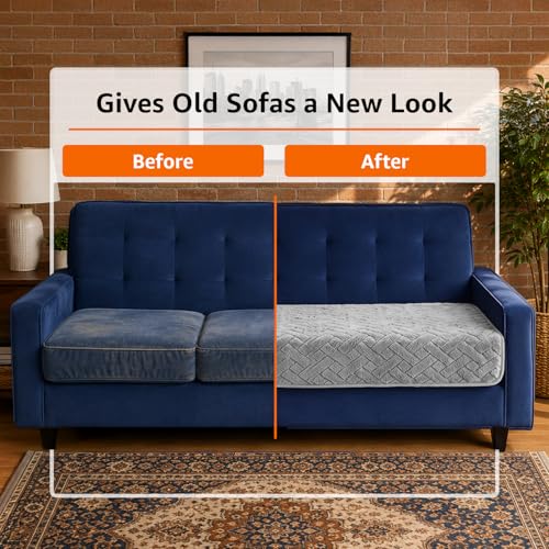 Image of Amazon Basics - Jacquard Quilted Make Your Own Sofa Cover |70 x 180 cm| Microfiber Sofa Slipcover | 350 GSM (3 Seater)