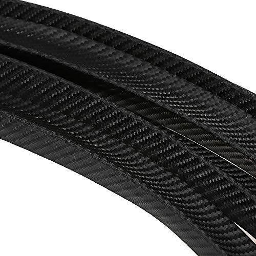 yeacher 4 peças de fibra de carbono roda de carro arco sobrancelha guarnição lábios tira pára-lama p