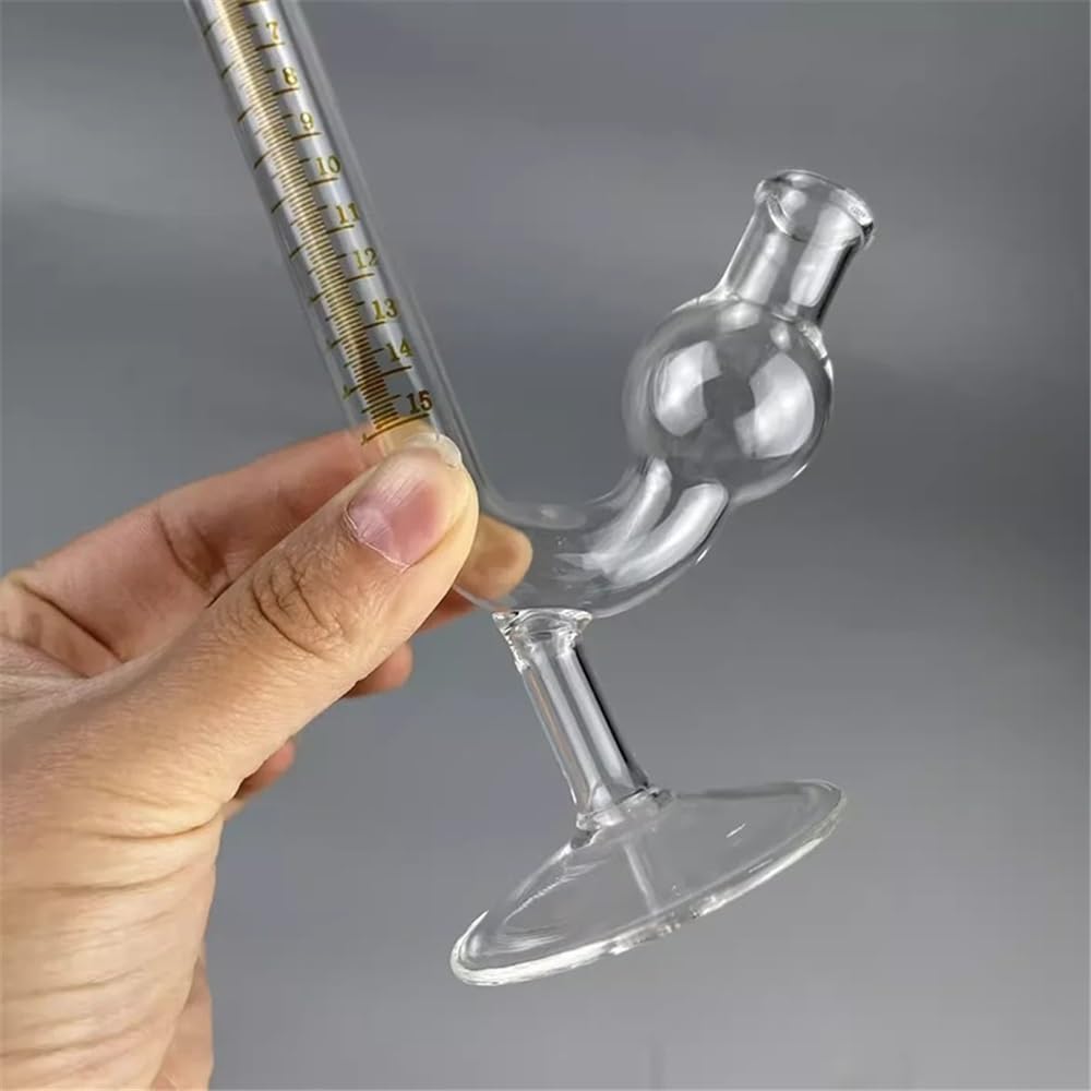 Cristalería de Laboratorio Tubo de vidrio de 15 ml con punta graduada de 0,1, resistente a altas temperaturas.
