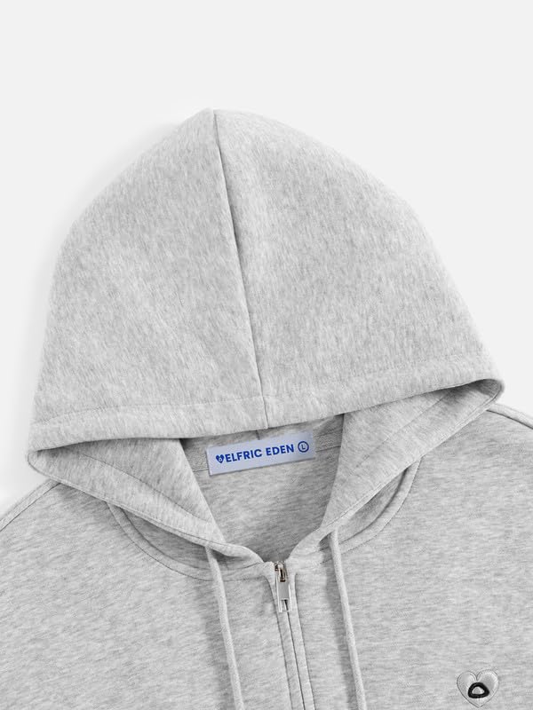 Aelfric Eden Basic Hoodie męska bluza z kapturem z zamkiem błyskawicznym, damska sportowa bluza z kapturem w stylu vintage, z długim rękawem, zapinana na zamek błyskawiczny, streetwear