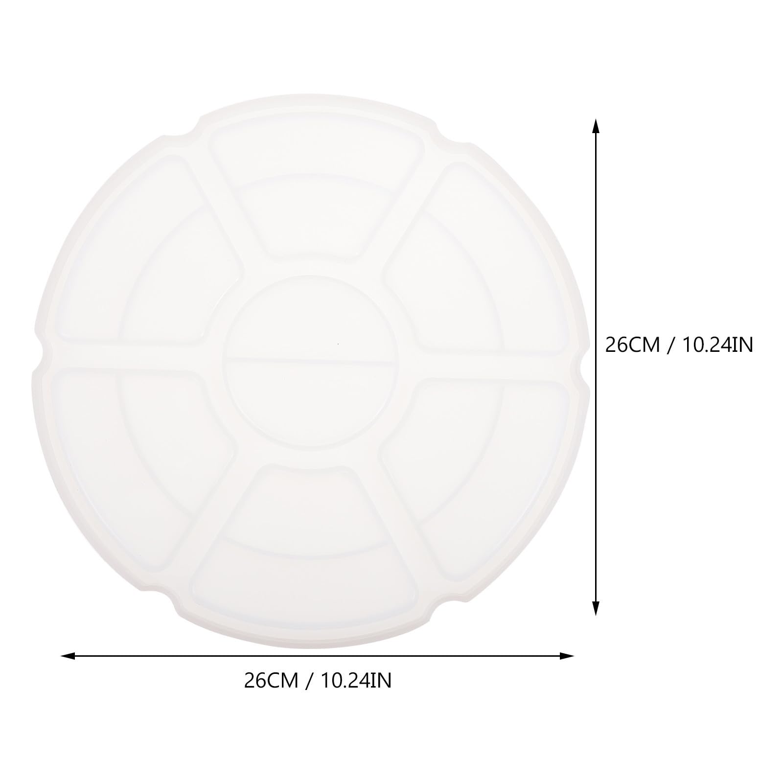 Abaodam 6 Pezzi Stampo in Silicone Bianco per Vassoio 7 Scomparti per Pittura e Trucco, Flessibile e Leggero, per Progetti DIY e Pittura Creativa