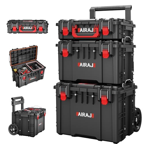 3‑Tier Rolling Heavy‑Duty Tool Box with Wheels