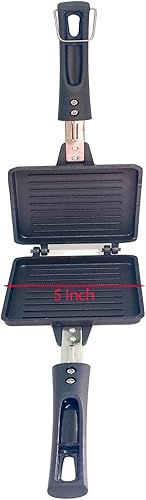 Miniatura 6 de Tostadora de gas Sandwich Maker Parrilla de doble cara Sartén multifunción de doble cara Sartén para sándwiches tostadora de desayuno Sandwich a la