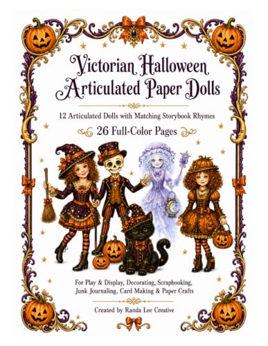 Victorian Halloween Articulated Paper Dolls: 12 Full-Color Printable Victorian Halloween Articulated Paper Dolls with Frameable Storybook Rhymes image 2