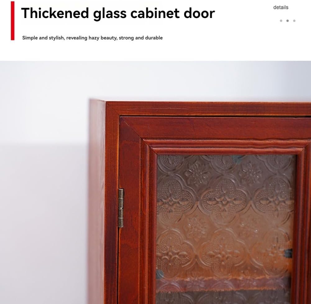 ikafxn 風レトロな古い木製デスクトップ収納キャビネット引き出しタイプ化粧品収納ボックス香水収納キャビネット