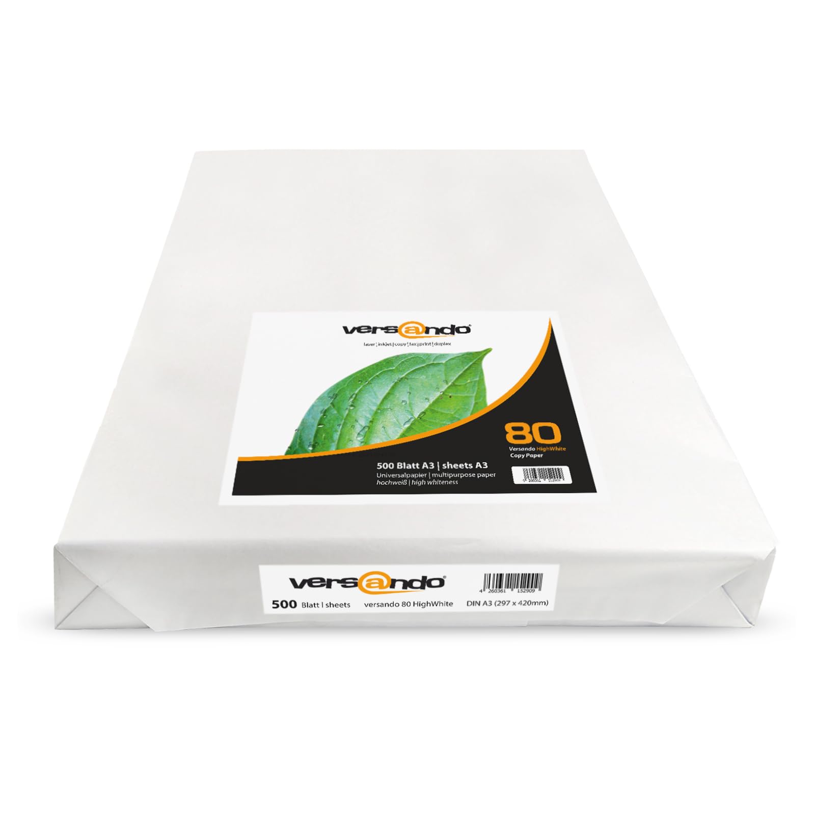 versando 2500 fogli (5 x 500), carta per stampante e fotocopie, High White