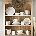 Pfaltzgraff Sylvia 32-Piece White Dinnerware Set, Service for 8, Durable Stoneware Plates, Bowls, and Mugs, Microwave and Dishwasher Safe