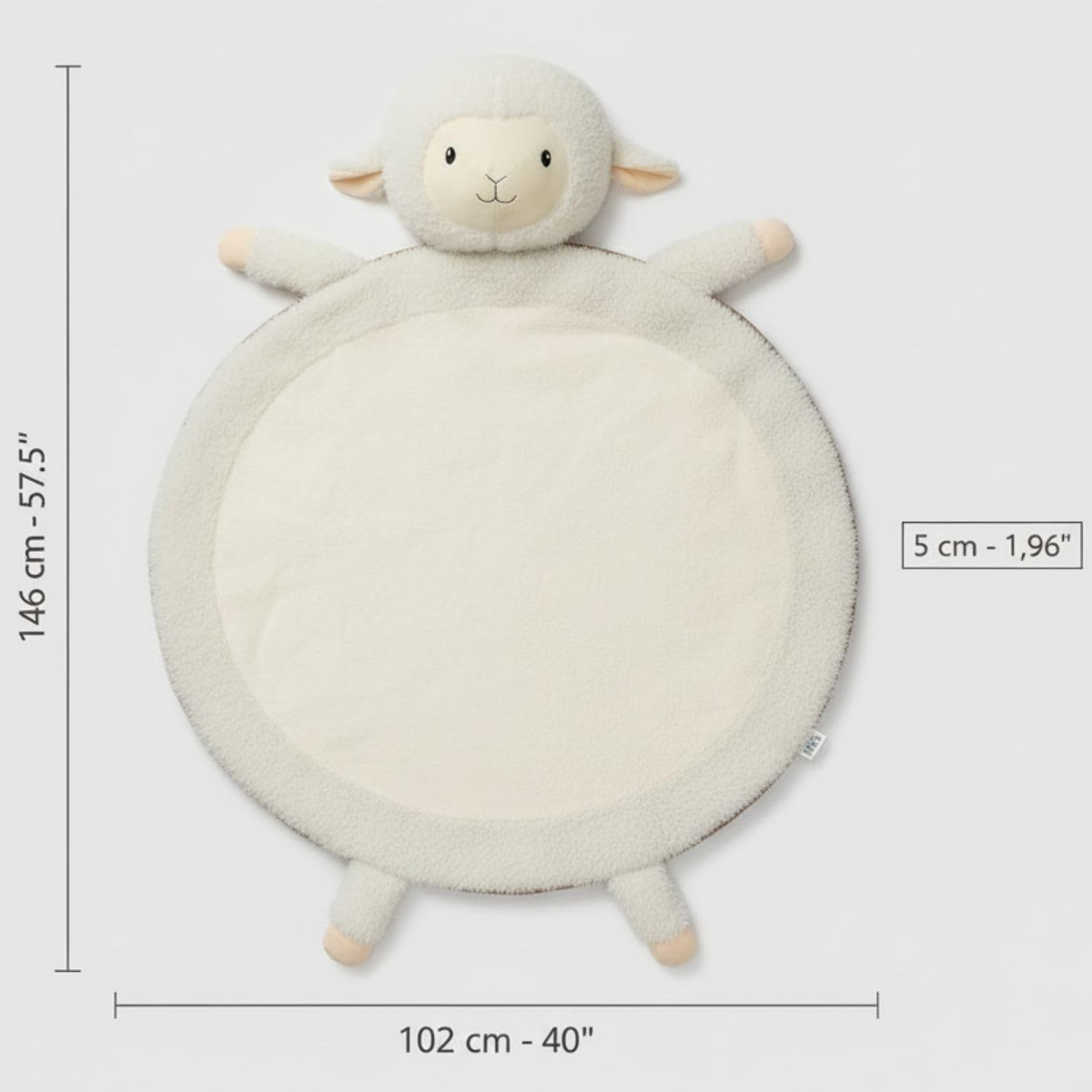 Manta de Juego Bebé XL Acolchada y Antideslizante | Alfombra Infantil de Suelo y Gateo, 100% Algodón Suave. Cojín de Peluche Lavable. Regalo Original Recién Nacido/Baby Shower.
