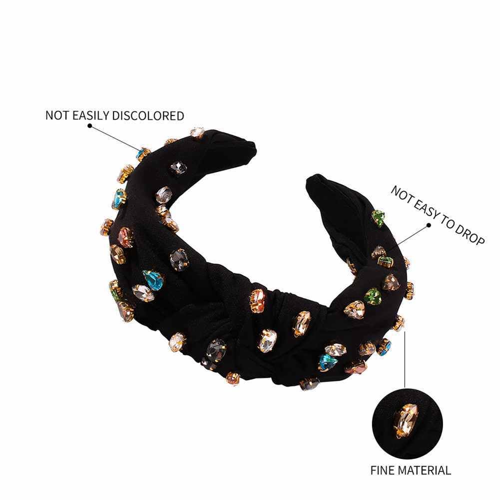 Fascia per capelli con clip, resistente all'usura, con strass, design ergonomico, accessorio alla moda per capelli intrecciato per donne e ragazze