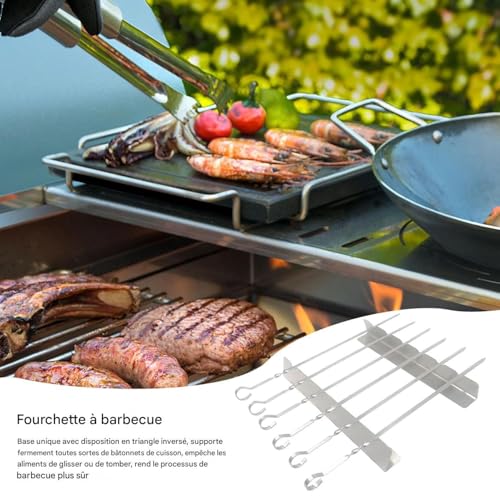 Rack BBQ en acier inoxydable pour éviter que les brochettes ne collent au gril