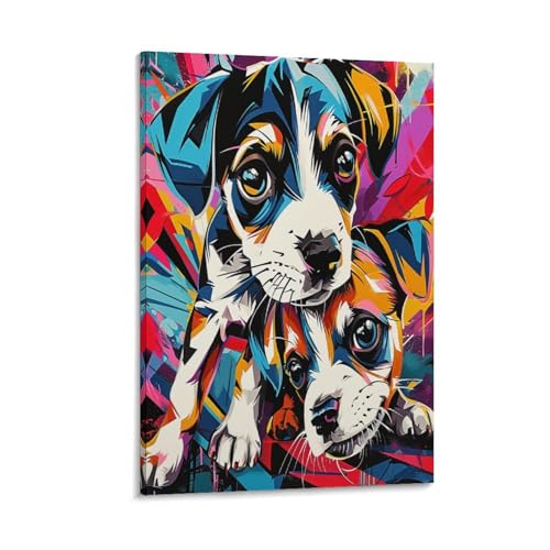 Toile décoration murale chien tableau touchant de 40x60cm pour exprimer votre passion canine