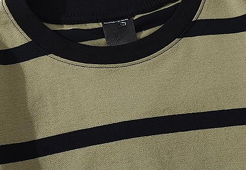 Emo Short Sleeve Oversized T Shirts for Women Men Crewneck Color Block Stripe Tops Grunge Aesthetic Goblincore Clothes3