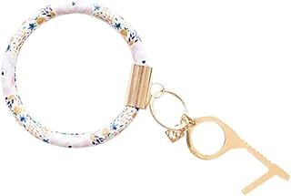MARY SQUARE Keyring Bracelet With Metal Clean Key, Autumn Blossom (29781)