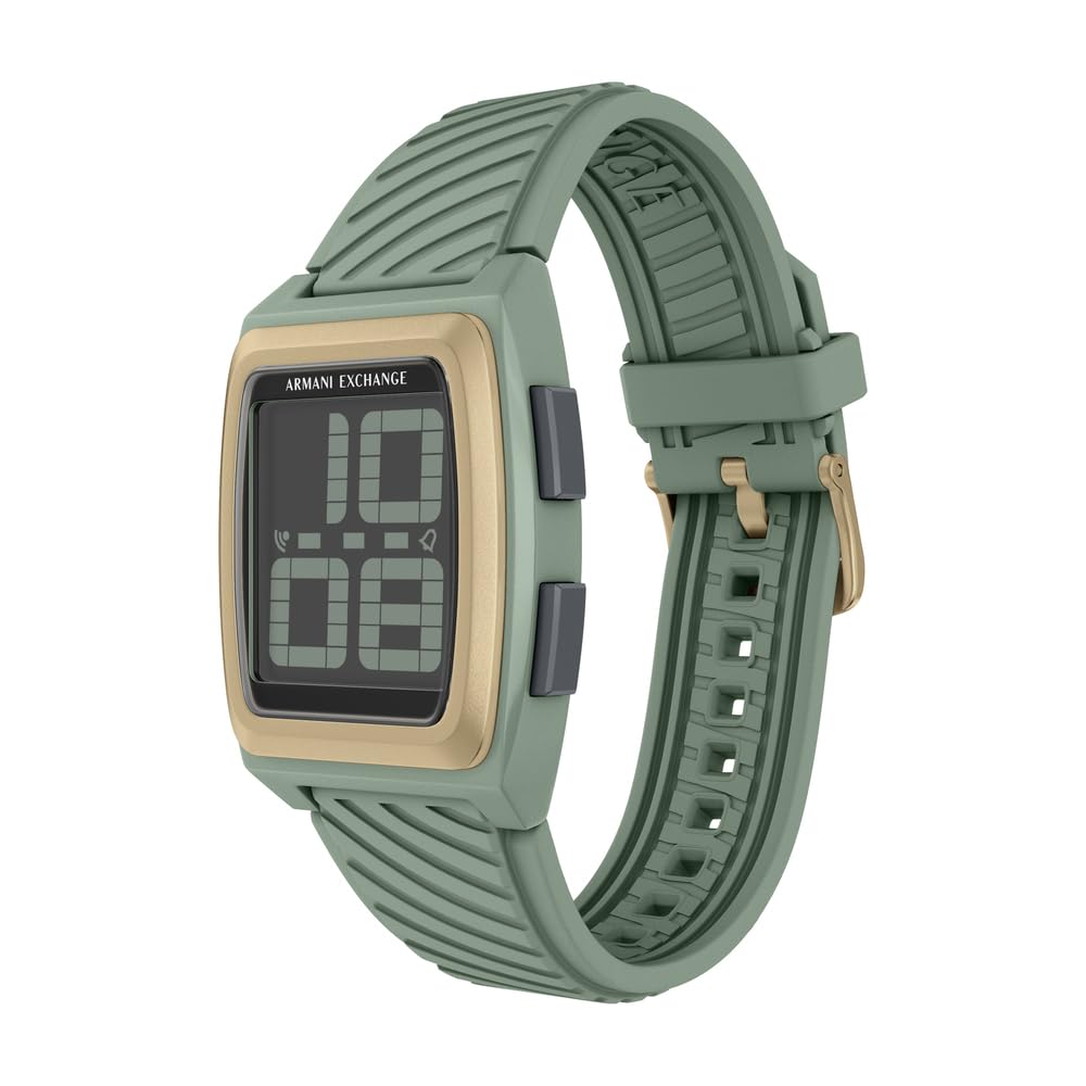 Armani Exchange Męski 42 mm zielony plastikowy zegarek, AX2969
