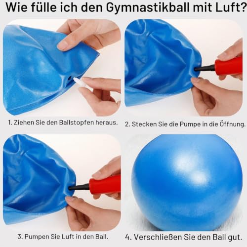 Auidy_6TXD 2 Stück Gymnastikball Klein,25cm Pilates Ball Übung Ball