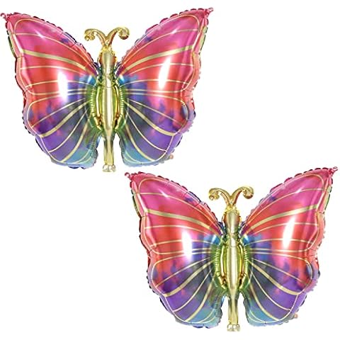 Butterfly Foil Balloons Butterfly Fairy Balloon Butterfly Birthday Helium Mylar Balloons for Butterfly Theme Party Supplies Wedding Birthday Decor (pink) Cover
