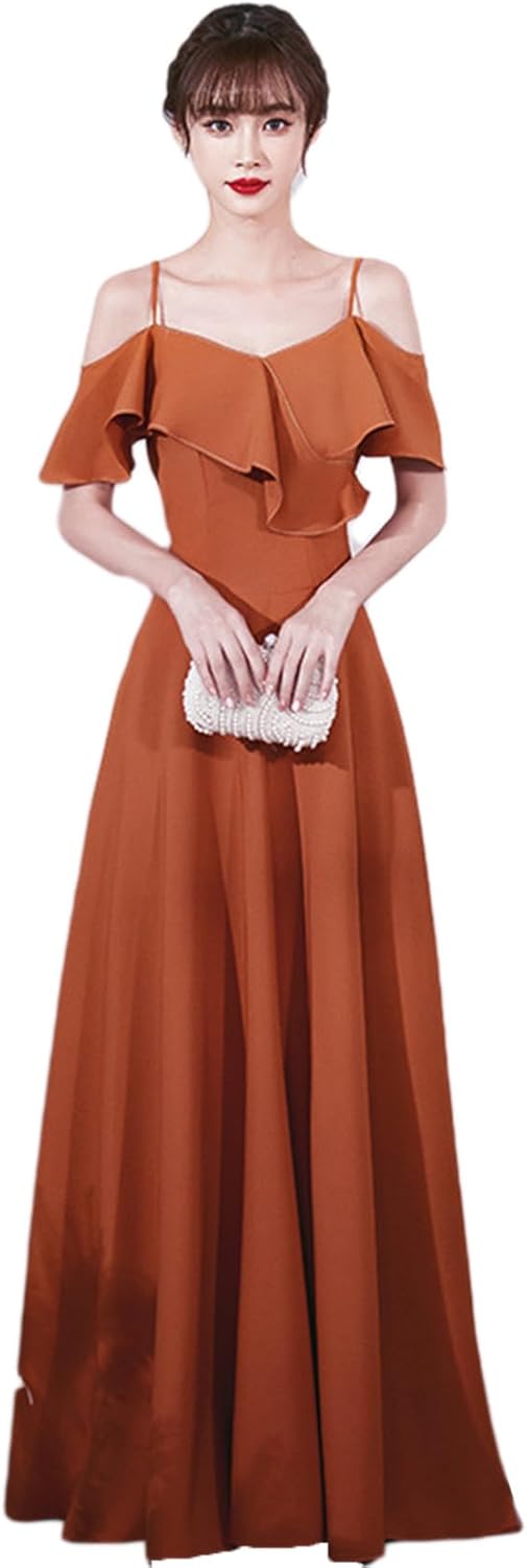 [GZGZ] イブニングドレス 結婚式 プリーツ Aライン ミモレ丈 ドレス パフスリーブ エレガント ウエディングドレス ファスナ