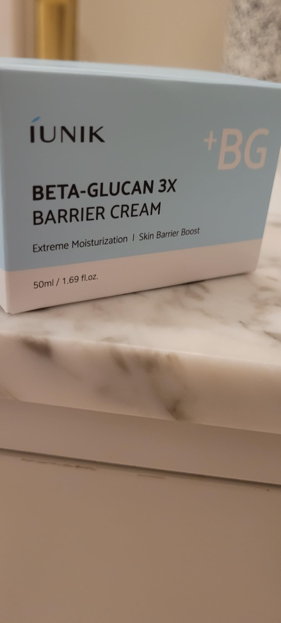 IUNIK Beta-Glucan Non-Sticky Deep Moisture Hydration 3x Barrier Cream Day&Night Moisturizer Quick Absorption Barrier Strengthening for Sensitive Dry Skin with Shea Butter Panthenol Korean Skincare