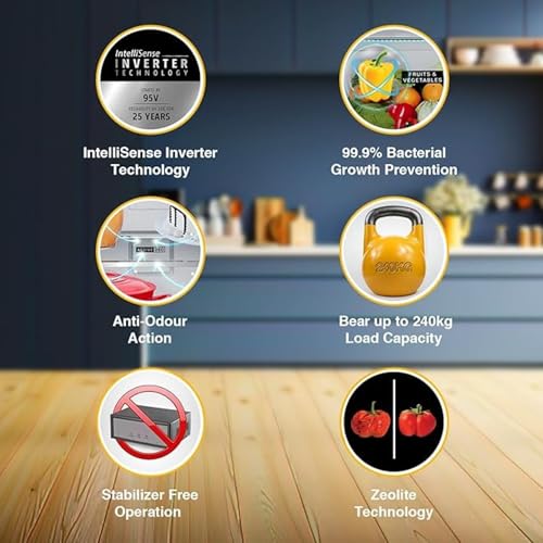 Whirlpool Intellifresh 259L 2 Star Frost Free Double Door Refrigerator (WHIRL REF FF IF INV ELT DF305 ILLUSIA STEEL 2S) 3 51aaBy753CL