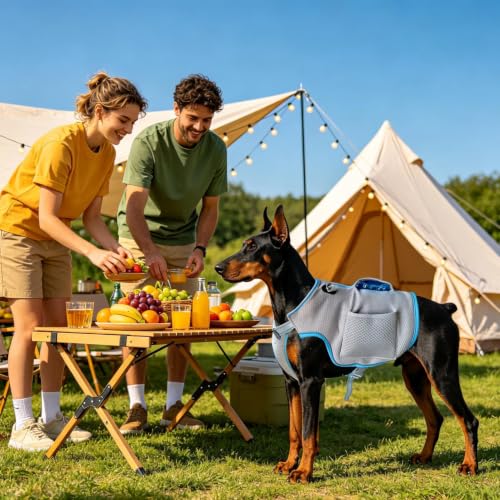 Chaleco refrigerante para perros transpirable con sistema ajustable de hielo 5