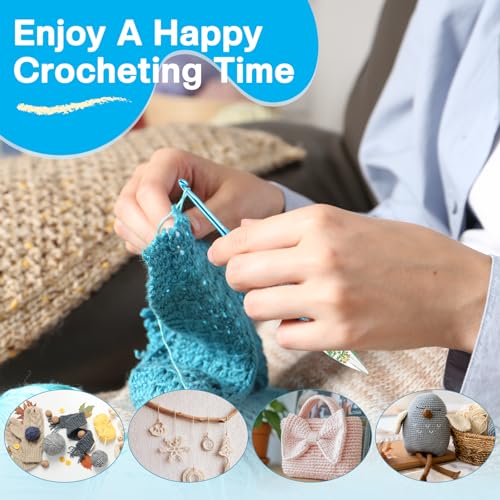 5mm Crochet Hooks,Ergonomic Crochet Hook with Floral Resin Grips,Stylish and Unique,Crocheting kit for Beginners, Arthritic Hands and Professional — view 5