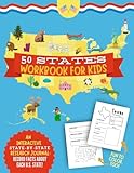 50 States Workbook for Kids: Fun US State Research Workbook to Learn the 50 States and Capitals (US State Workbook with Maps, United States Workbook ... USA States Coloring & Activity Book for Kids)