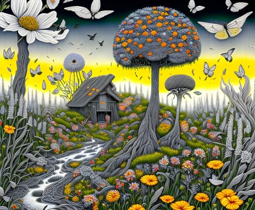 Toile murale noire et grise Meechi 50x70 cm salon
